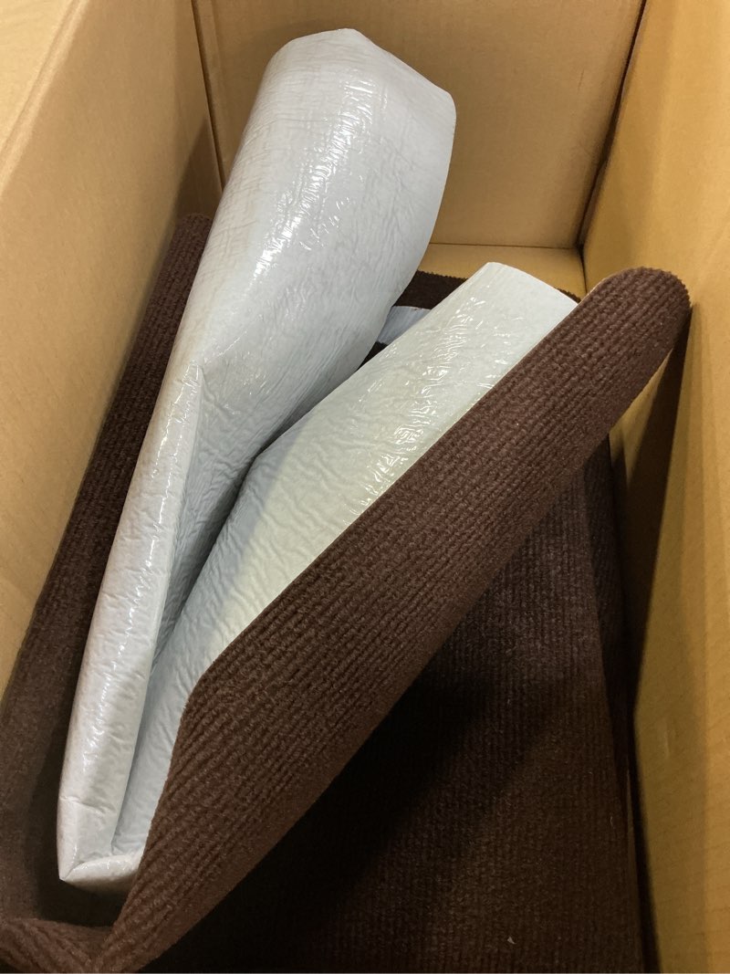 Condition photo showing Good Condition for decotalk carpet tiles peel and stick dark brown carpet tile 1 1 pcs sheet carpet squares  25”x45 “carpet tiles with padding brown carpeting adhesive stick on floor brown