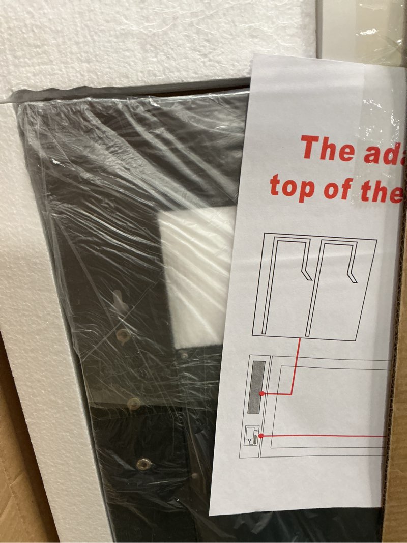 Condition photo showing Good Condition for Hasipu LED Over Door Mirror Full Length, 44" x 15.8" Lighted Full Body Wall Mounted Mirror, Light Up Long Dressing Mirror, Square Black Black 44"L x 15.8"W