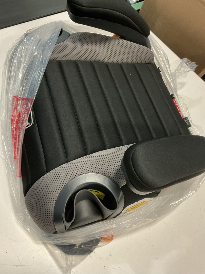 Condition photo showing Good Condition for chicco gofit backless booster car seat without latch attachment, travel booster seat for car, portable car booster seat for children 40-110 lbs. | shark/black/grey gofit shark/black/grey