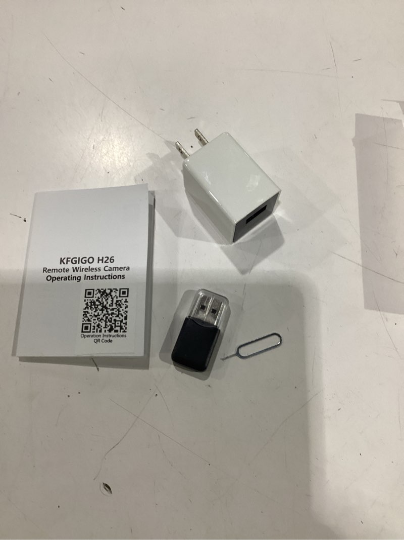 Condition photo showing New/Like New for hidden spy camera for home use, wifi indoor surveillance camera with remote monitor via phone app, left & right angle shooting, for home security(white)
