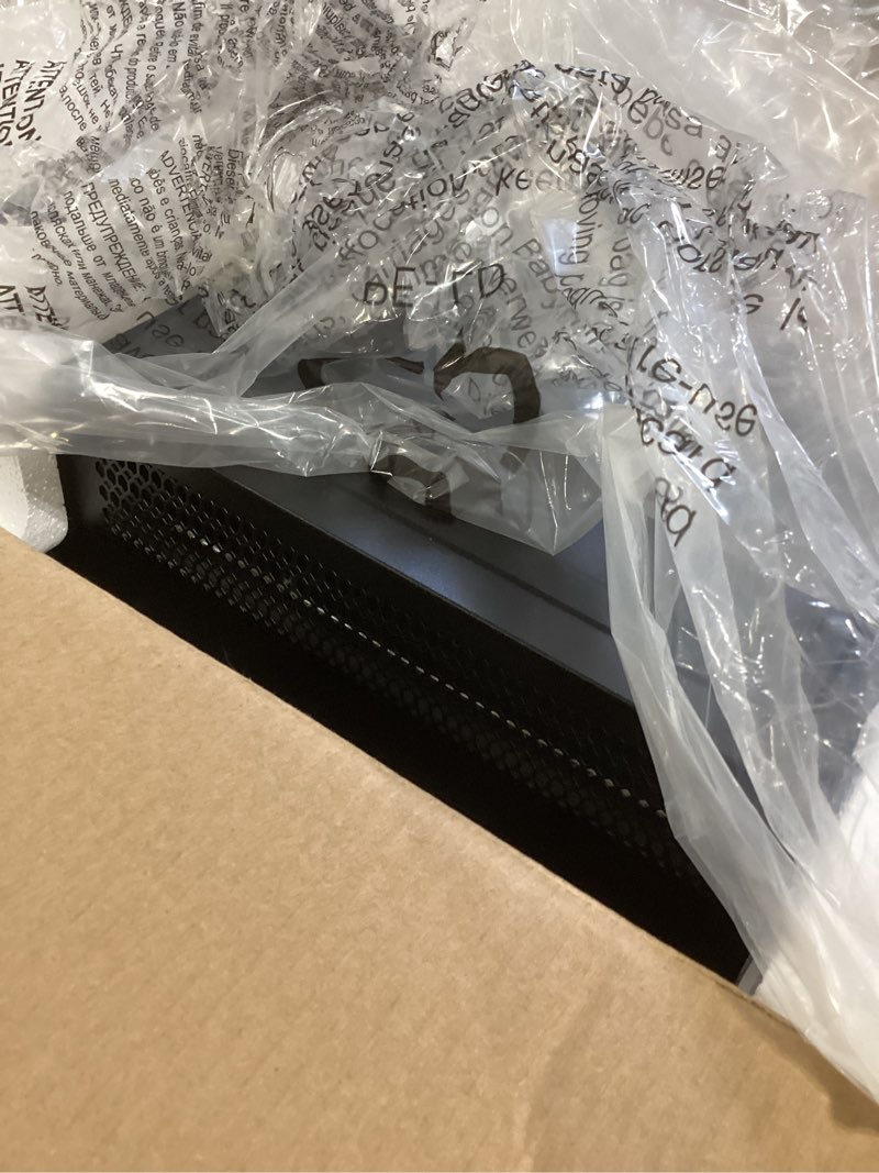 Condition photo showing As Is for duraflame® Infrared Quartz Electric Fireplace Stove Heater, Black