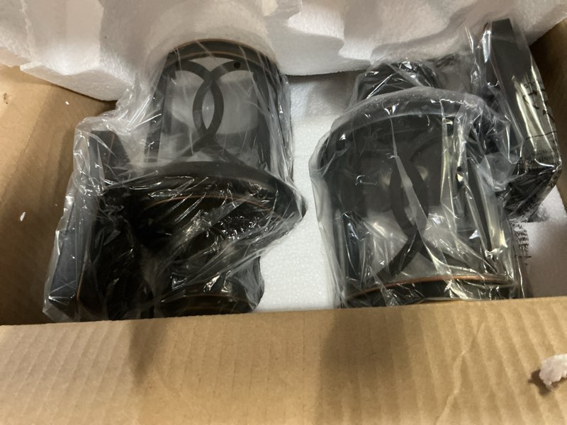 Condition photo showing New/Like New for 2-pack outdoor wall lights, porch lights, waterproof outdoor wall sconce, exterior light fixture oil-rubbed bronze finish with clear glass shade for garage patio front door balcony oil-rubbed bronze 9.75in.