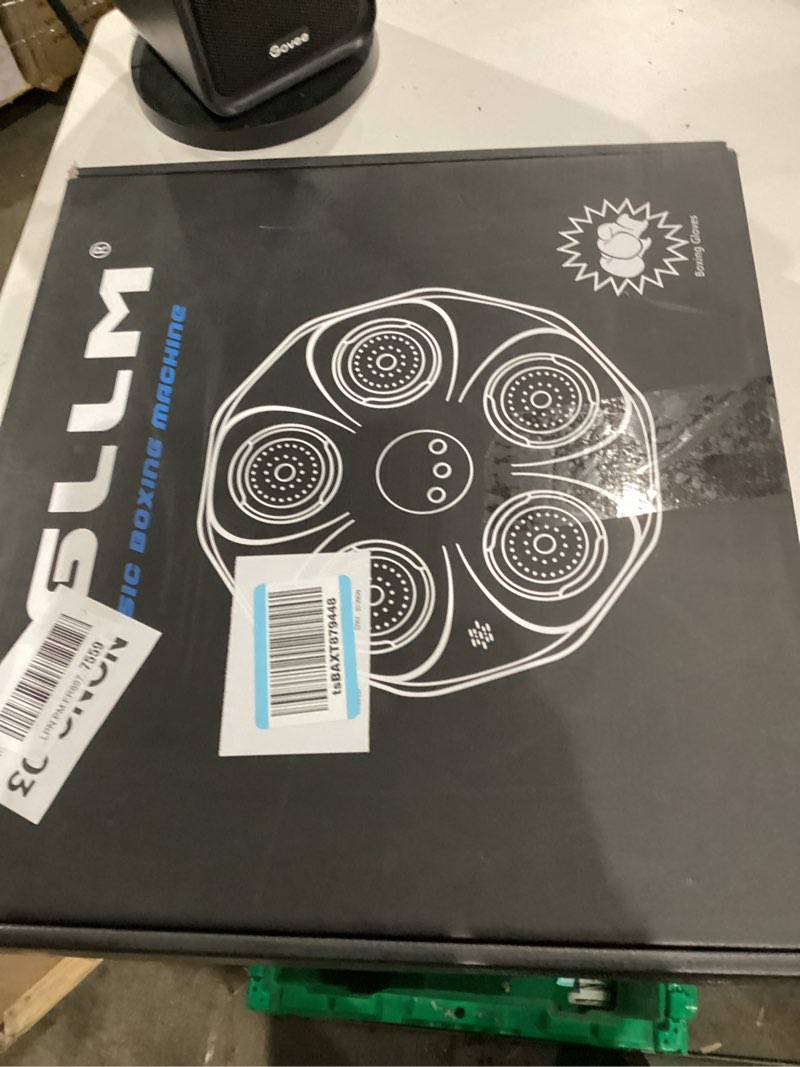 Condition photo showing As Is for Music Boxing Machine, Interactive Punching Trainer with Boxing Gloves, Large Size Wall Mounted Electronic Boxing Target for Adult Kids, 9 Modes & 9 Speeds Black