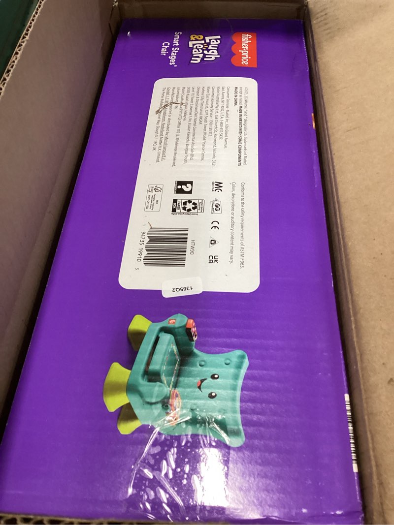 Condition photo showing New/Like New for Fisher-Price Toddler Learning Toy Laugh & Learn Smart Stages Chair with Music Lights & Activities for Infants Ages 1+ Years, Teal English
