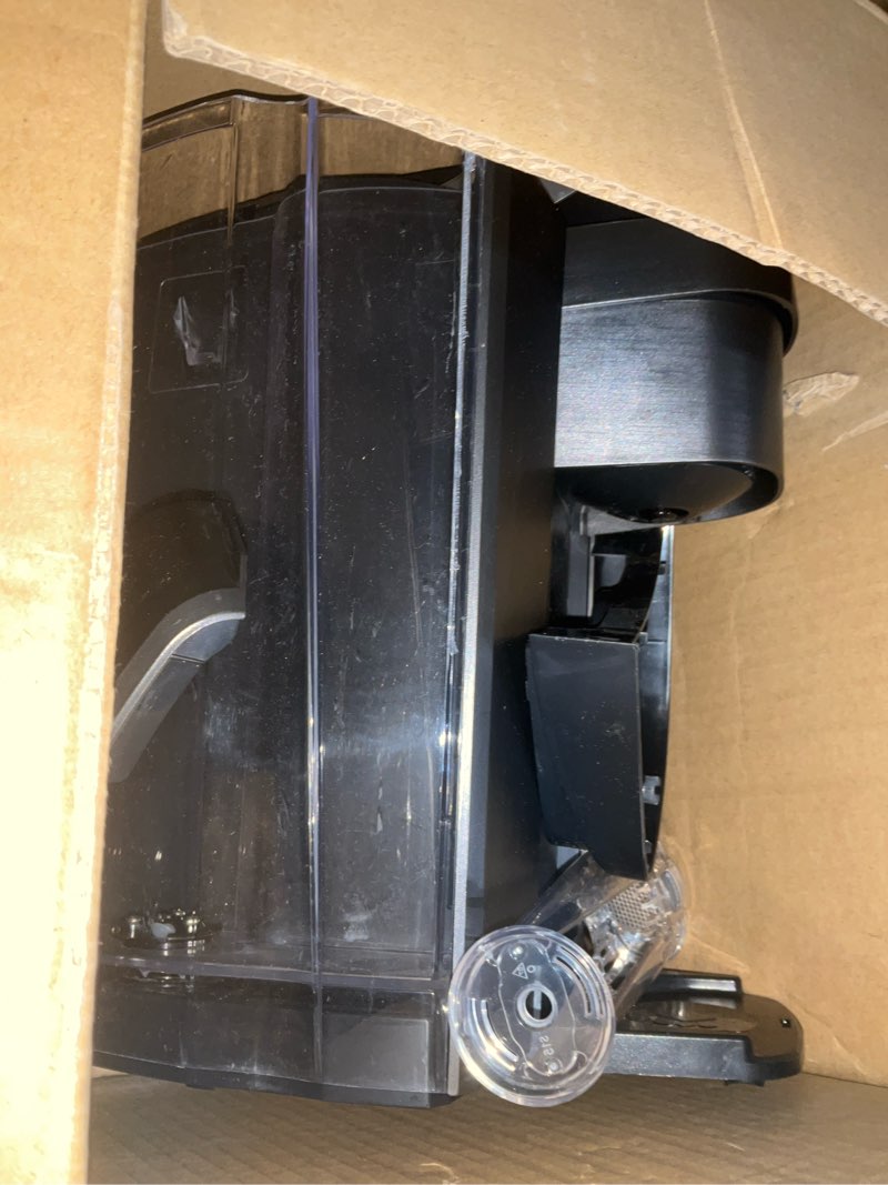 Condition photo showing As Is for keurig k-elite single serve k-cup pod coffee maker, with strength and temperature control, iced coffee capability, 8 to 12oz brew size, programmable, brushed slate