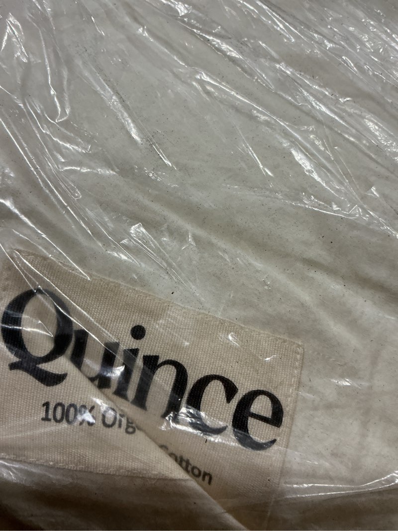 Condition photo showing Good Condition for incomplete organic brushed cotton sheet set, king, ivory
