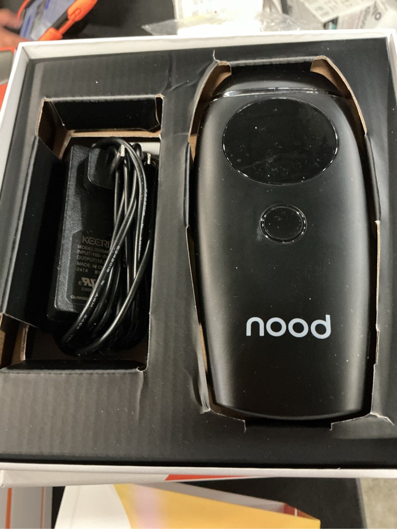 Condition photo showing As Is for new flasher 2.0 by nood, ipl laser hair removal device for men and women, pain-free and permanent results, safe for whole body treatment - matte black