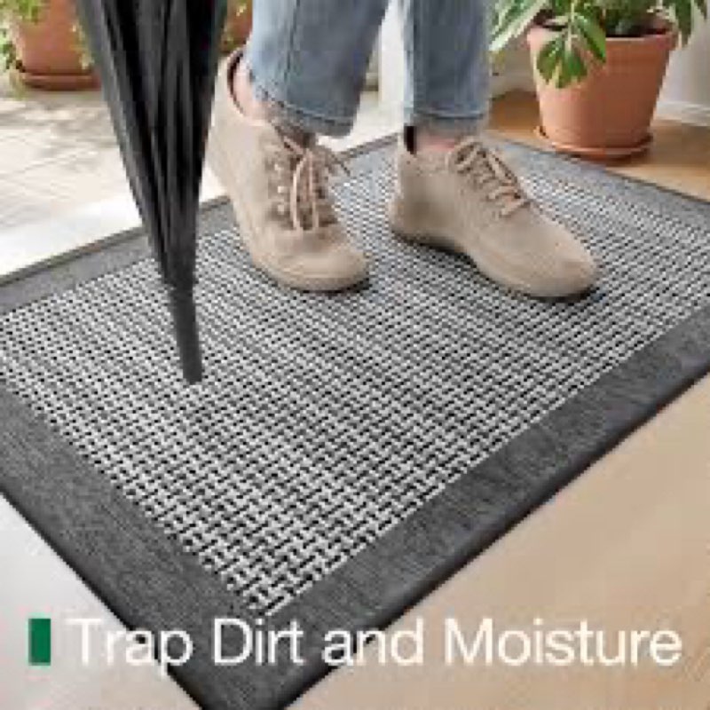 LUMI Inside Door Mat for Entry 30''x48'', Absorbent, Dirt Trapper, Low Profile Thin, Non Slip Mats w