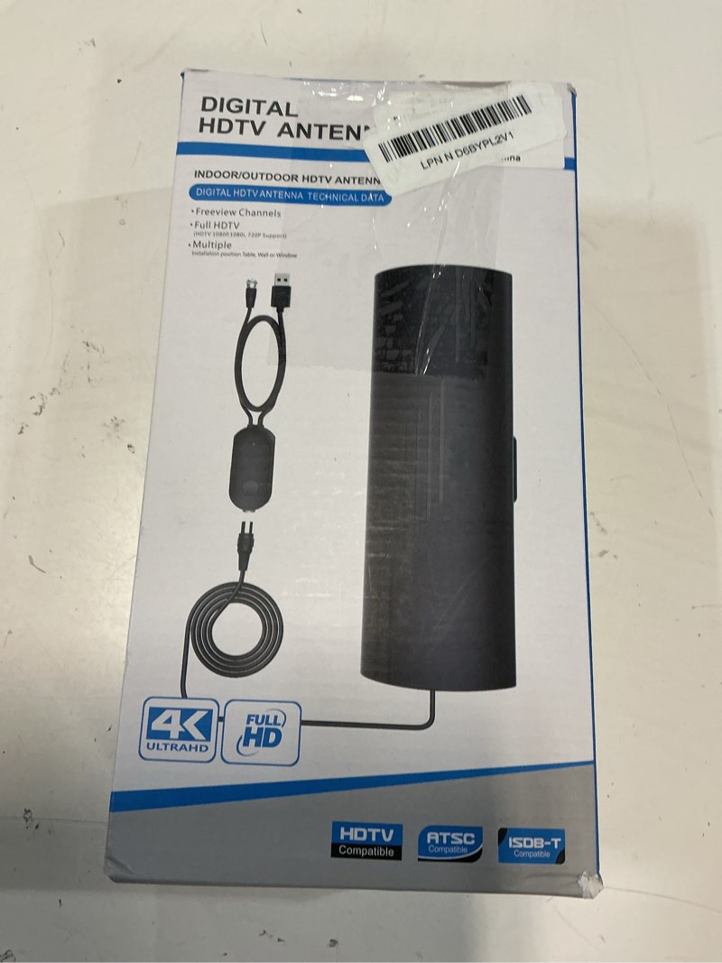 Condition photo showing New/Like New for 3600+ miles range tv antenna,2026 digital tv antenna indoor outdoor with strongest amplifier, 360°reception hd antenna for local channels for smart/old tvs-38ft coax cable-support 8k 4k 1080p atsc 3.0 black