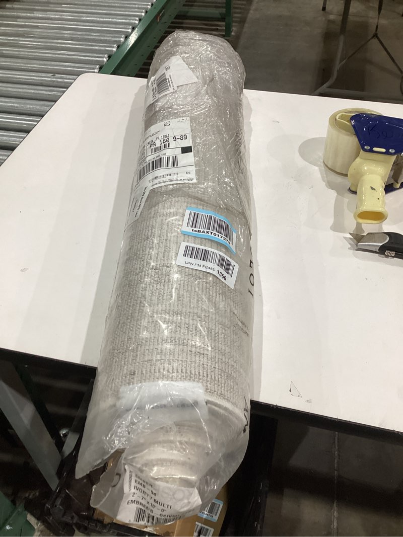 Condition photo showing New/Like New for Loloi Angela Rose Ember Collection EMB-04 Ivory/Multi 2'-7" x 10'-0" Runner Rug Ivory / Multi 2'7" x 10' (Rectangular)