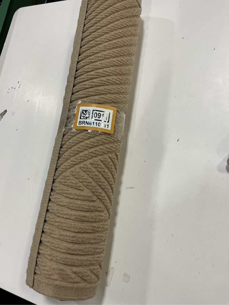 Condition photo showing As Is for Sturdy Front Door Mat, Absorbent Muddy Dirt Resist Welcome Door Mats Outdoor Indoor, Stain and Fade Resistant, Non-Slip Backing Entry Mat Low Profile Doormat for Entryway, 29×17, Beige Beige 1'5" x 2'5" (Rectangular)