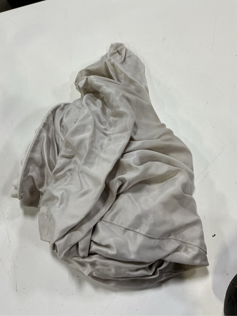 Condition photo showing As Is for quince 100% mulberry silk pillowcase, standard, champagne