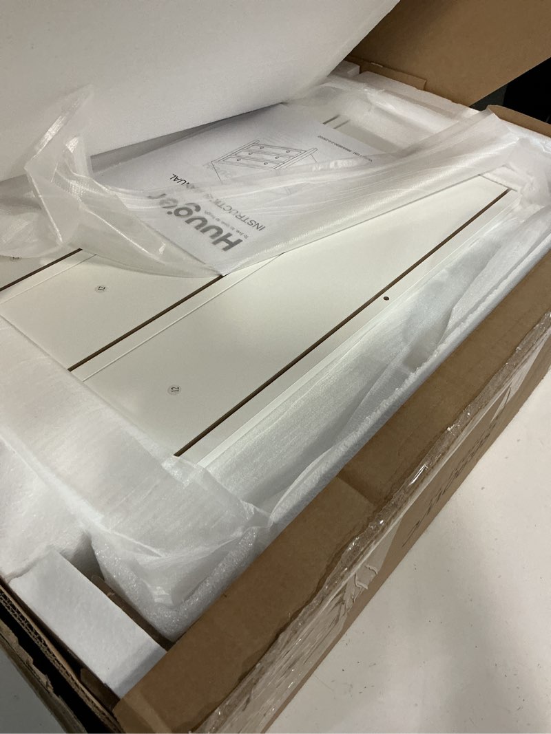 Condition photo showing Good Condition for Huuger 23.6 Inch Night Stand with Charger Station and USB-C Port, 3 Drawer Nightstand, Larger Wider Bedside Table, Modern Side End Table, for Bedroom, White Nightstand White 1