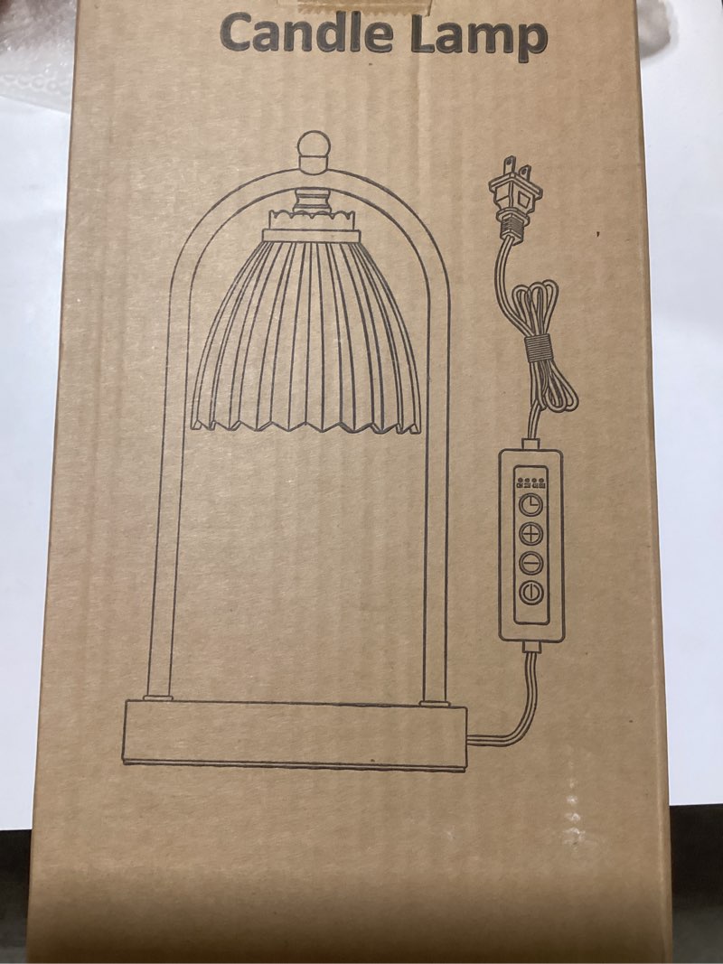 Condition photo showing New/Like New for GyroVu Candle Warmer Lamp with Timer, 3-Level Dimmable Candle Lamps Vintage Glass Shade, Candle Warmer Light Wax Melt Warmer for Scented Wax, Black Warmer Lamp for Women Home Decor (2 Bulbs Included)