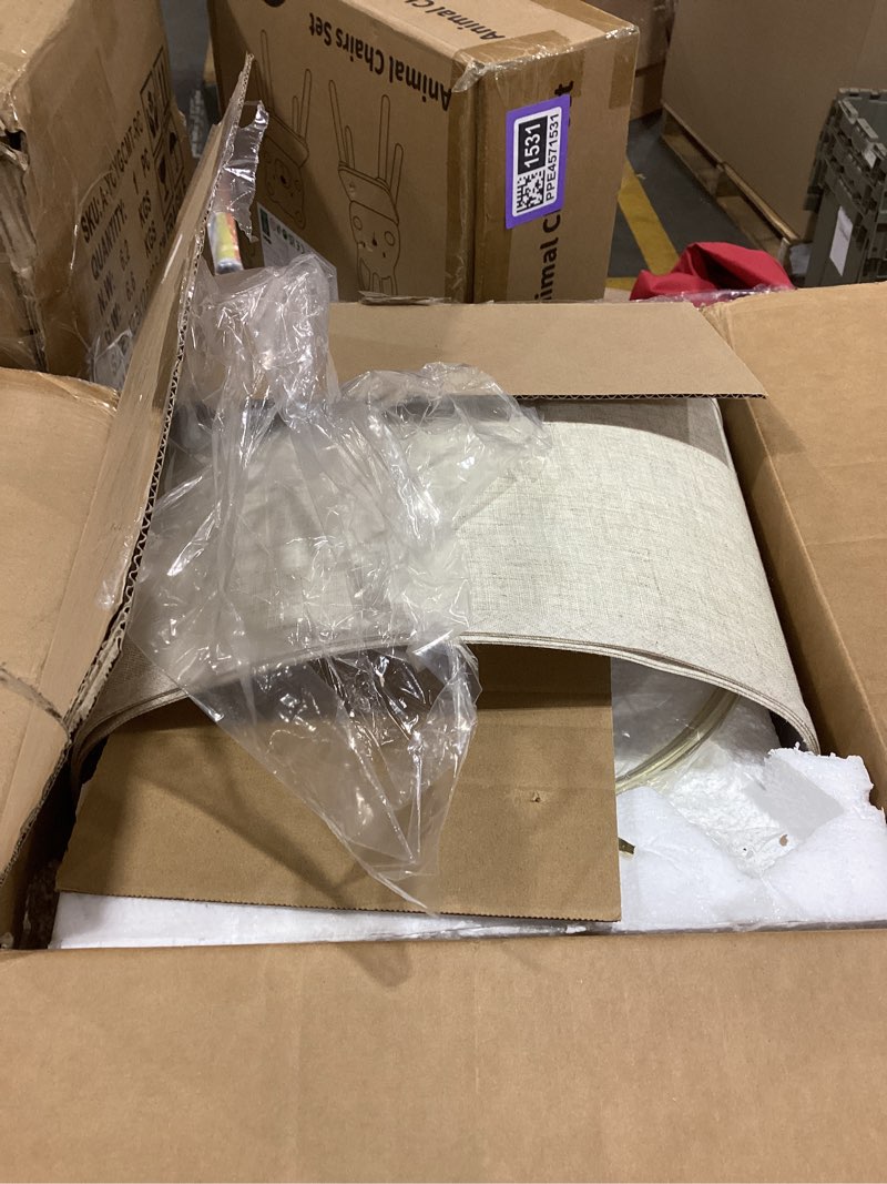 Condition photo showing As Is for Vpazg Vintage Table Lamps for Living Room Set of 2, Retro Bedside Lamp for Bedroom with USB Port, MCM Teal Ceramic 3-Way Dimmable Nightstand Lamp with Oatmeal Linen Shade (Bulb Included) Turquoise