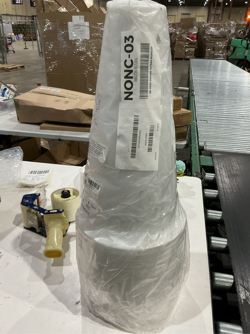 Condition photo showing Good Condition for 16 pcs 14.5 inch tall plastic flower buckets bulk floral buckets for cut flower tall vase for wake up flowers indoor outdoor home wedding display florist supplies(white)