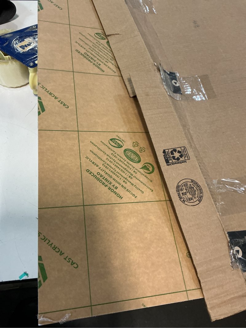 Condition photo showing New/Like New for KINLINK 24x36 Plexiglass Sheets 1/8 inch Thick - 3mm White Cast Acrylic Sheet, Plastic Board Polycarbonate Sheet for DIY Project, Craft, Table Top, Acrylic Sign and Wedding Invitation 2 Pack 24x36 White 2