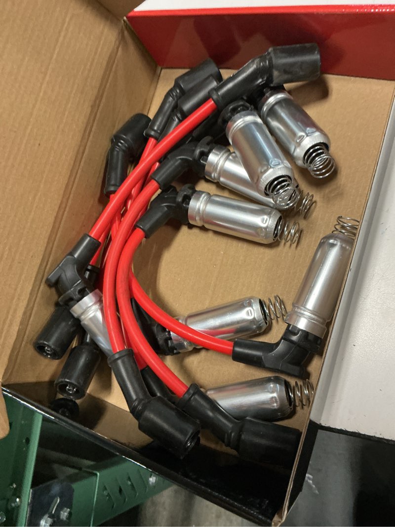 Condition photo showing Good Condition for a-premium high heat spark plug ignition wires set of 8 compatible with chevrolet chevy gmc silverado suburban sierra tahoe yukon - v8 engine