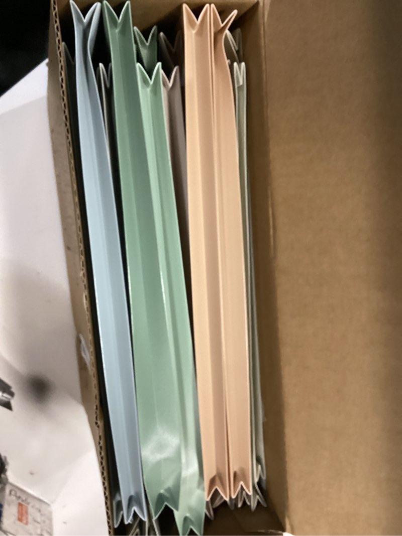 Condition photo showing As Is for dinghuo acrylic file organizer box letter size hanging file organizer, clear portable file folder box with handle, filing crate bin holder for desk, office, home, school - 1 pack s letter