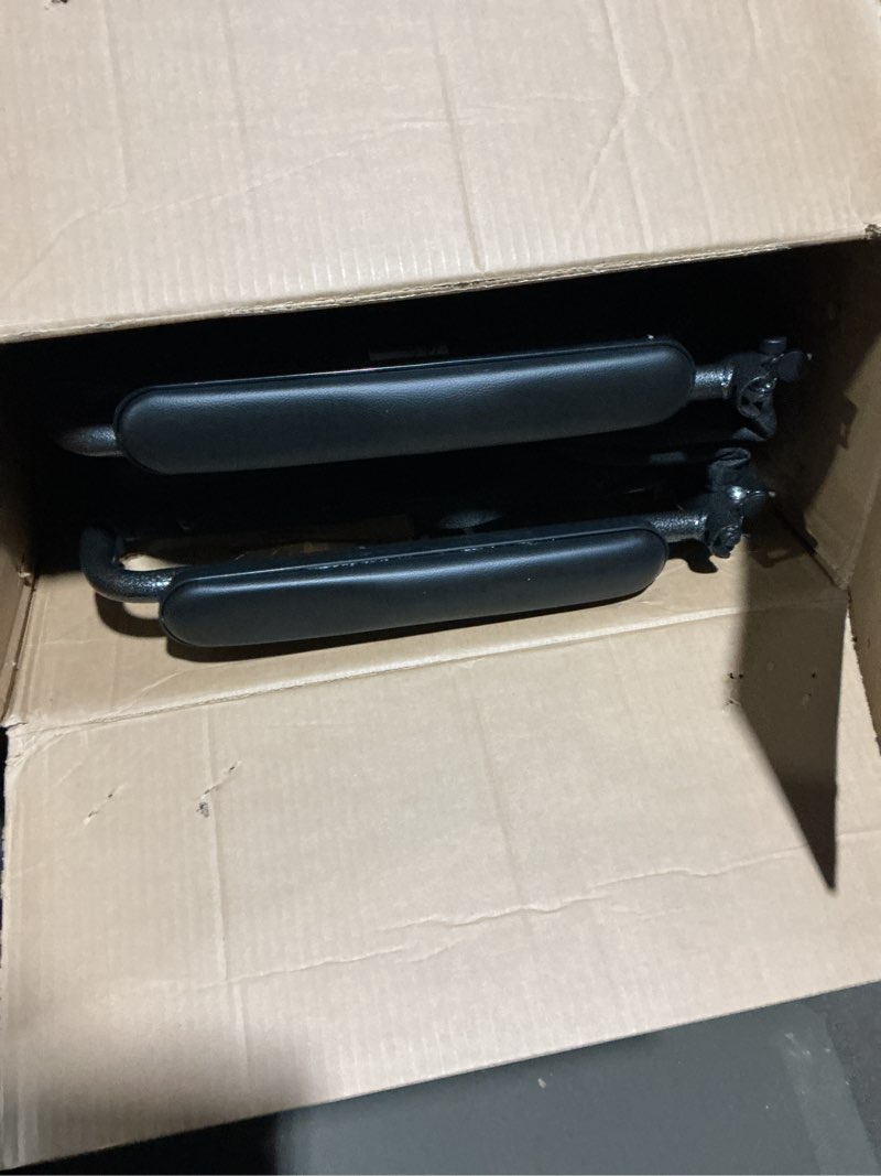 Condition photo showing As Is for Similar to Medline Durable Folding Steel Transport Wheelchair with Swing-Away Footrests, 19-Inch Seat Width, Black Frame, Black Upholstery