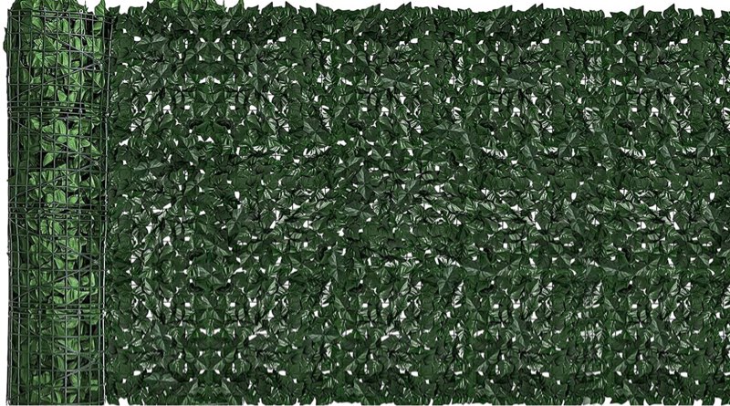 Faux Ivy Privacy Fence Screen Outdoor Expandable Artificial Greenery Roll Fake Hedge Wall Patio Green Plastic Leaf Plant Vine Grass P