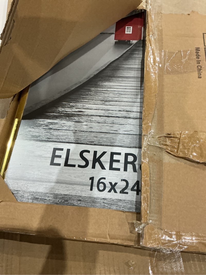 Condition photo showing Good Condition for elsker&home 16x24 poster frame 3 pack, gold picture frame for horizontal or vertical wall mounting, sturdy and scratch-proof gold 16 x 24