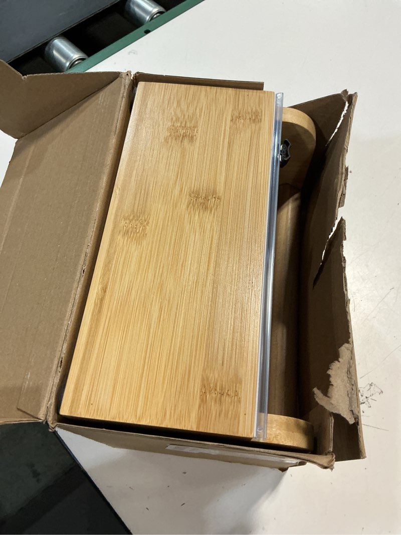 Condition photo showing Good Condition for masking tape dispenser & holder for kids classroom and office, bamboo washi tape organizer, wall mount or countertop, holds 8×1” or 14×0.6”, no assembly natural - basic