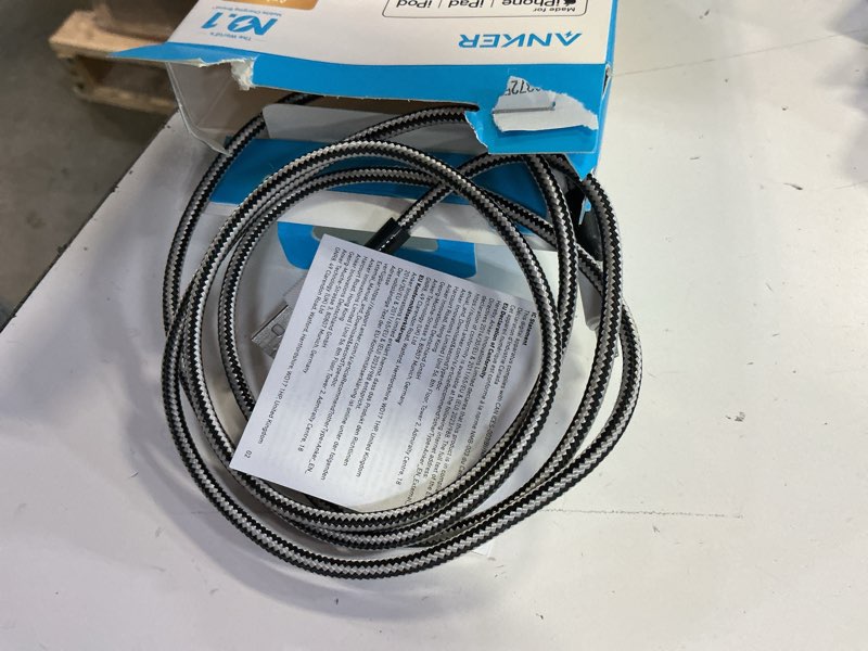 Condition photo showing As Is for anker 322 usb-c to lightning connector cable - 6ft braided