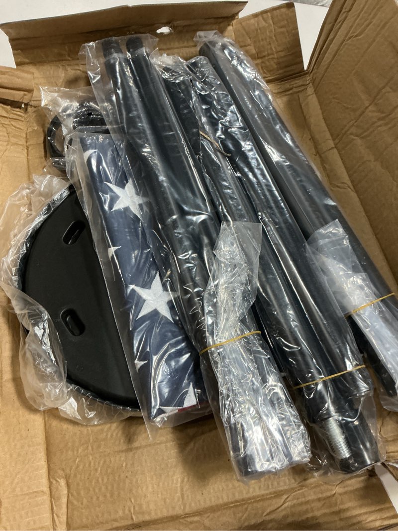 Condition photo showing New/Like New for senzhiyi indoor telescoping flag pole with base 6ft-8ft,aluminum commercial indoor flagpole with black ball top finial,heavy duty indoor flag pole kit for office school city hall 6-8ft 1pack
