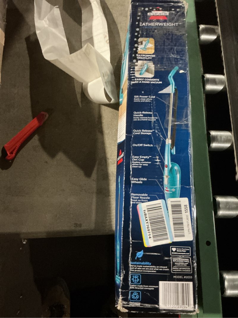 Condition photo showing Good Condition for Bissell Featherweight Stick Lightweight Bagless Vacuum with Crevice Tool, 2033, One Size Fits All, Blue