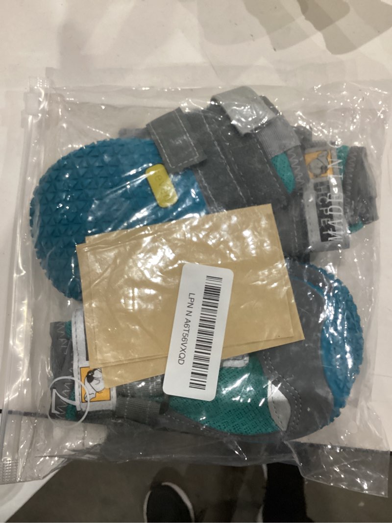 Condition photo showing Good Condition for Hcpet Dog Shoes for Large Dogs, Breathable Dog Booties for Small Medium Dogs, Anti-Slip Dog Boots & Paw Protectors for Hot Pavement Winter Snow Hiking with Reflective Straps Blue Size 7 Blue #7 (Width 2.55 inch) for 63-78 lbs