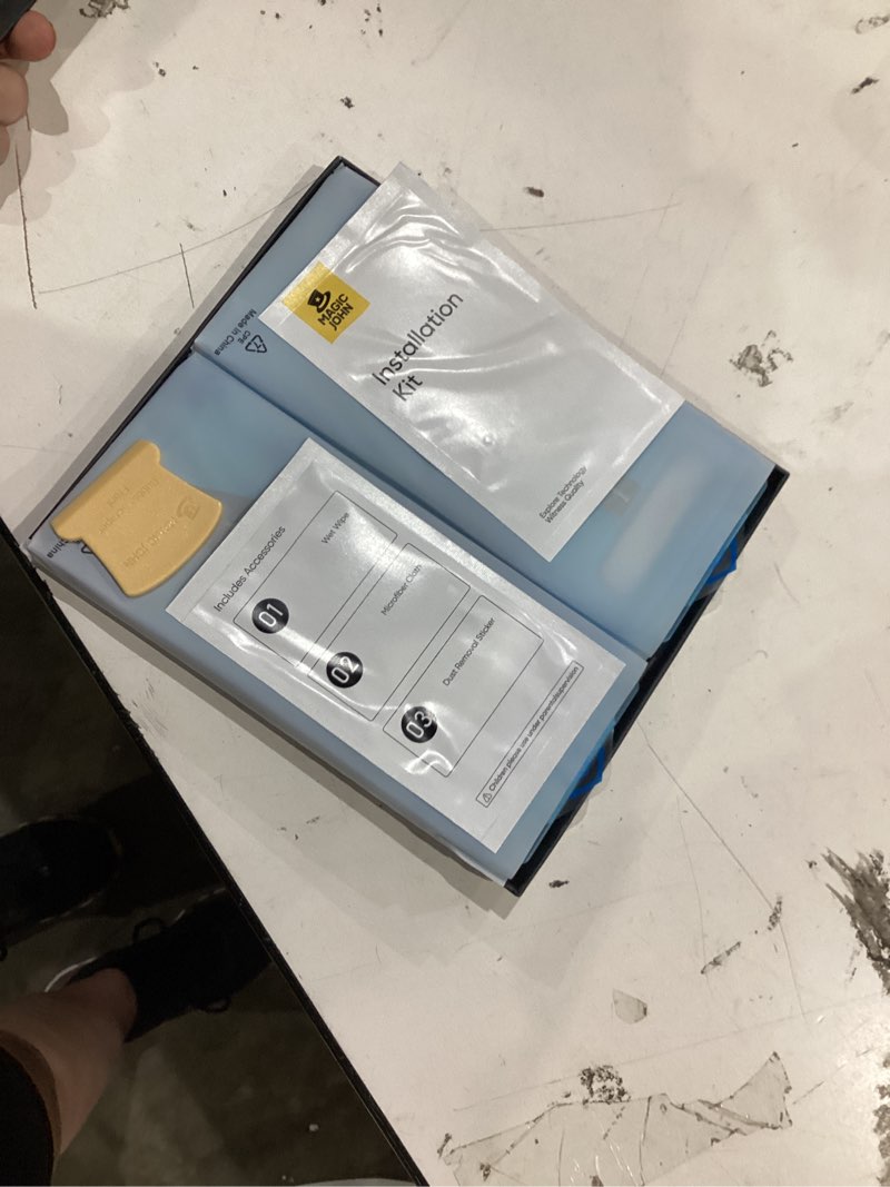 Condition photo showing New/Like New for magic john 2 pack for iphone 17 pro max 6.9 inch tempered glass screen protector, auto dust-elimination, bubble free, hd clear, easy installation clear iphone 17 pro max 6.9inch