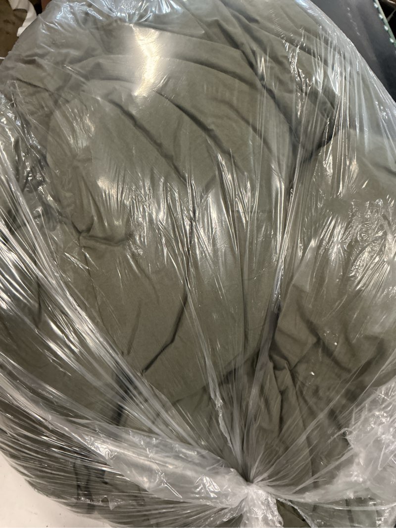 Condition photo showing Good Condition for cotton pintuck comforter, king/cal king, dusty olive