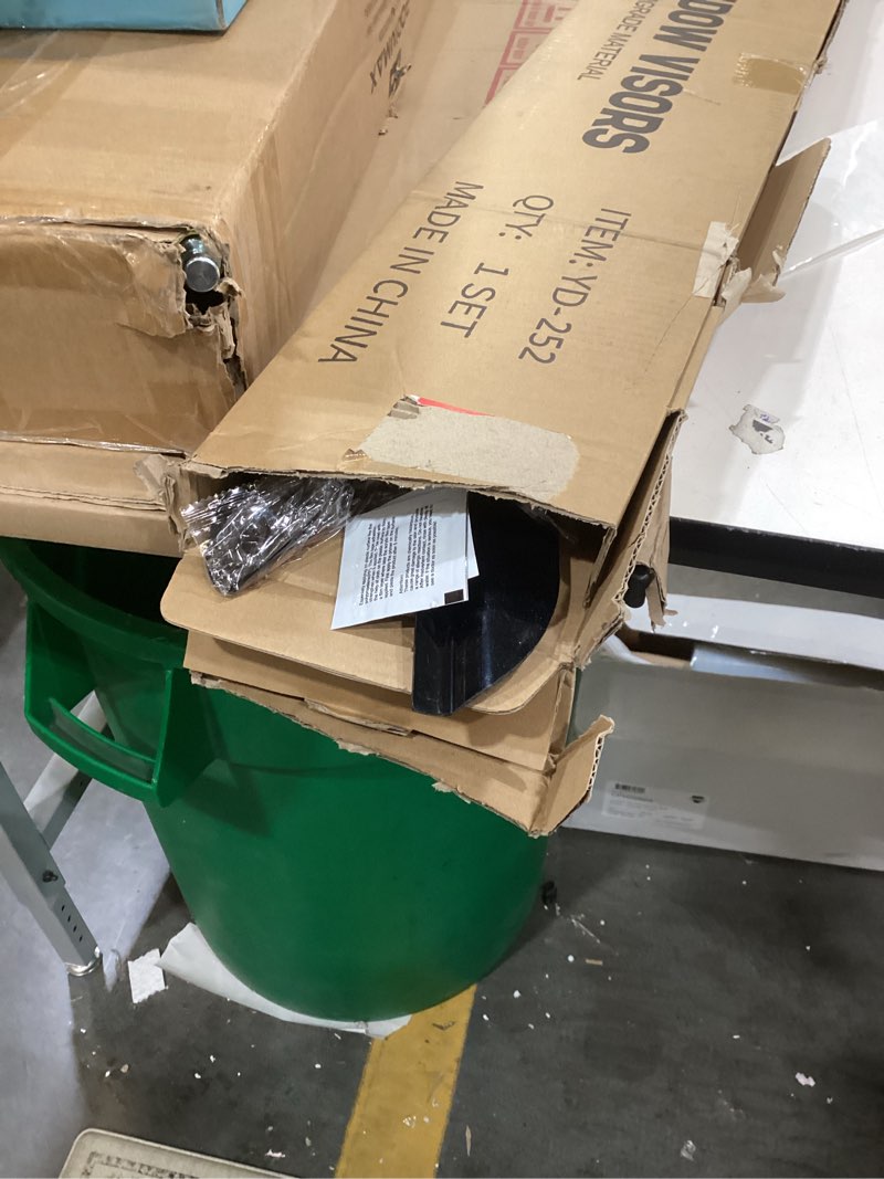 Condition photo showing As Is for Window Visors Rain Guards for 2019-2025 Dodge Ram 1500 Quad Cab (New Body Style), Window Vent Wind Deflectors Visors Shades for 19-25 Ram 1500 (2 Full-Size Doors, 2 Half-Size Doors) 2019-2025 ram 1500 quad Cab