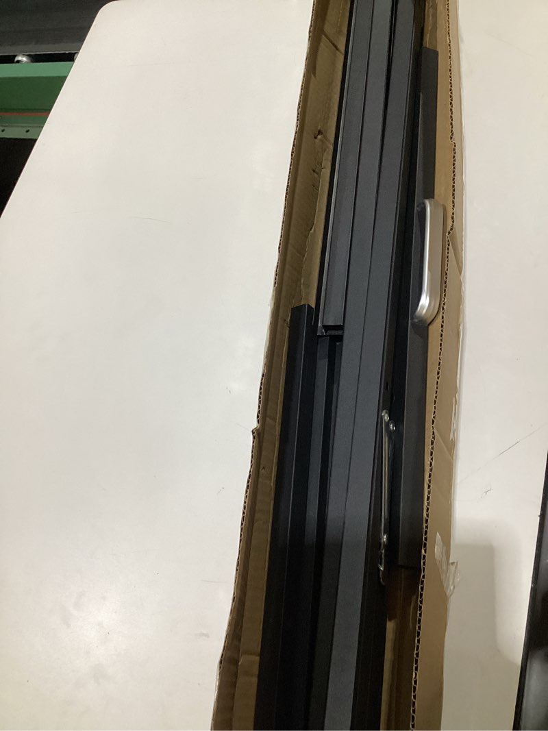 Condition photo showing As Is for USCNC 24 x 36 Inch A Frame Sign Double-Sided Folding Sandwich Board Heavy Duty Slide-in Sidewalk Signboard for Outdoor Street Advertising Poster(Frame only?No white board) Black-1PACK Double-Sided USED, MISSING PARTS/BOARD