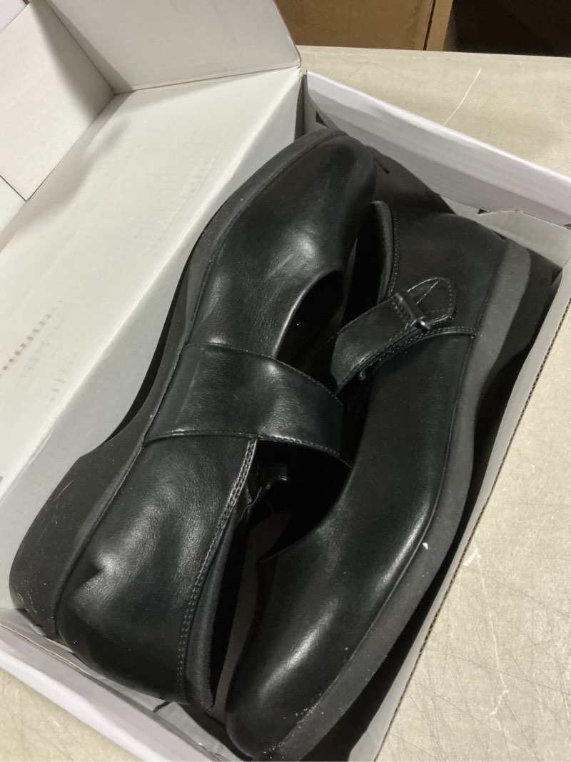 Condition photo showing As Is for dream pairs womens ballet mary jane flats, comfortable business office dress shoes for women dressy and work with ankle strap 9.5 wide black