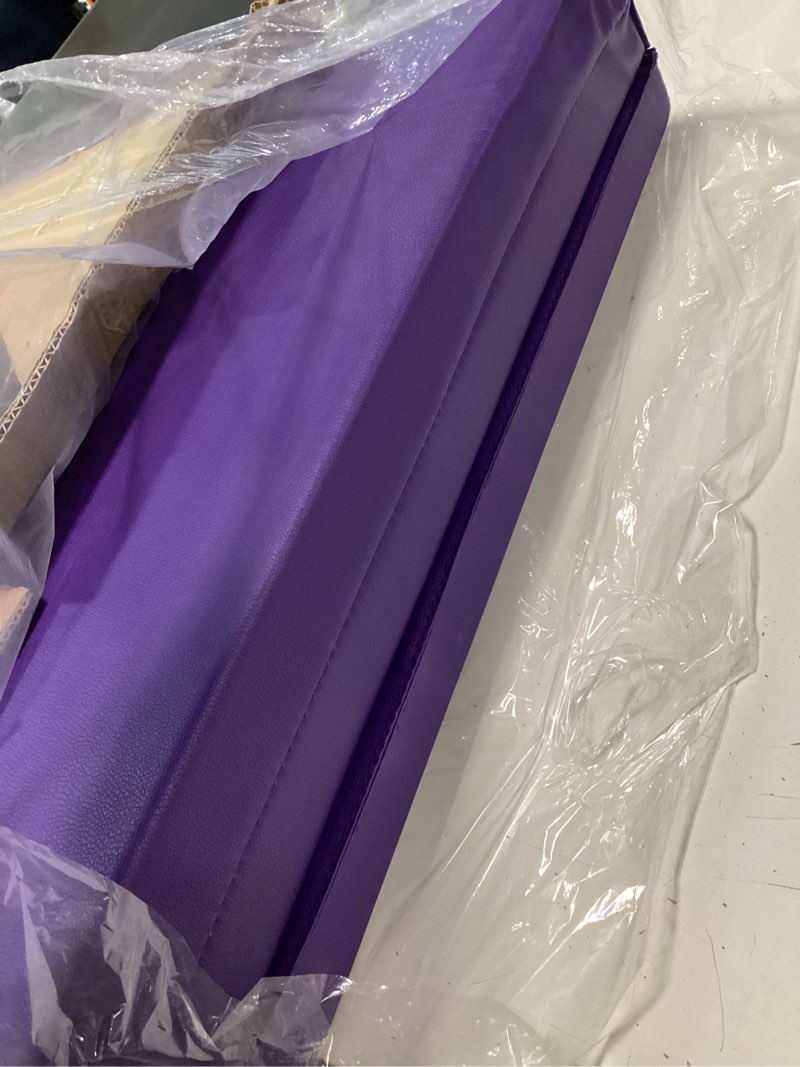 Condition photo showing Good Condition for prosourcefit tri-fold folding thick exercise mat 6’x2’ with carrying handles for mma, gymnastics core workouts purple