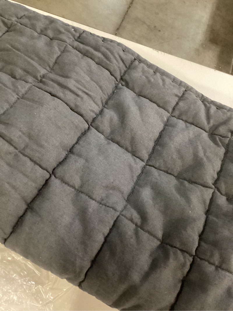 Condition photo showing Good Condition for european linen box quilted euro sham charcoal 26”x26”