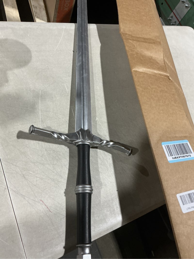 Condition photo showing As Is for 41 inch medieval foam witcher hunting long sword for cosplay larp costume halloween steel 2