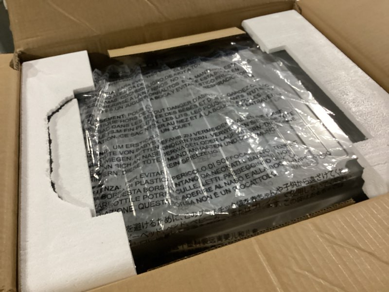 Condition photo showing Good Condition for Nuwave Bravo Air Fryer Toaster Smart Oven, 10-in-1 Countertop Convection, 1800 Watts, 21-Qt Capacity, 50°-450°F Temp Controls, Top and Bottom Heater Adjustments 0%-100%, PFAS Free, Stainless Steel Brushed Stainless Steel 21QT Bravo Oven