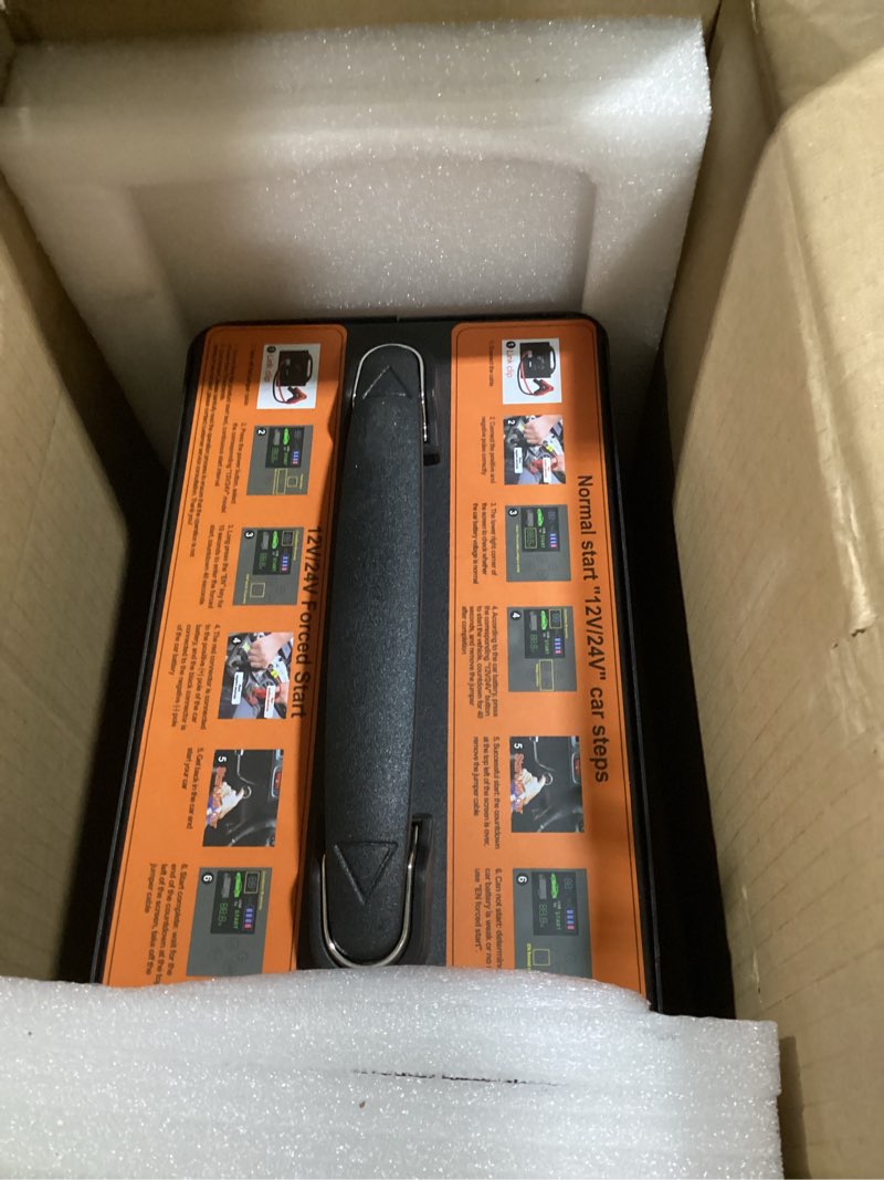 Condition photo showing Good Condition for 10000a jump starter, 24v 155wh car jump starter battery pack for all gas & all diesel engine, portable truck jump starter, power station for camping essentials (v10-1) black