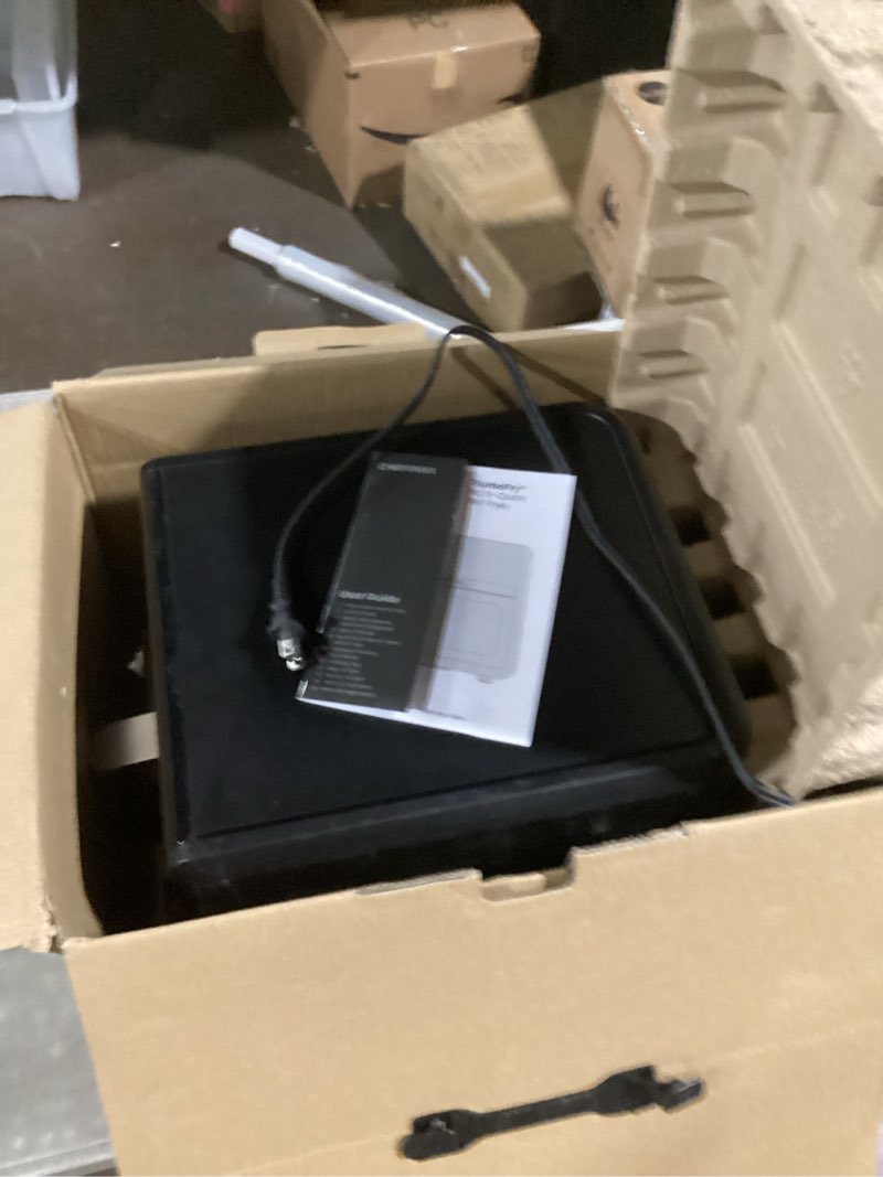 Condition photo showing As Is for Chefman Air Fryer TurboFry 9-Qt, 6-in-1 High-Powered 450°F Cooking for Crispier French Fries, Chicken, and Onion Rings, XL Windowed Basket, Air Fry, Bake, Broil, Reheat, Dehydrate, Defrost – Black 9 Quart