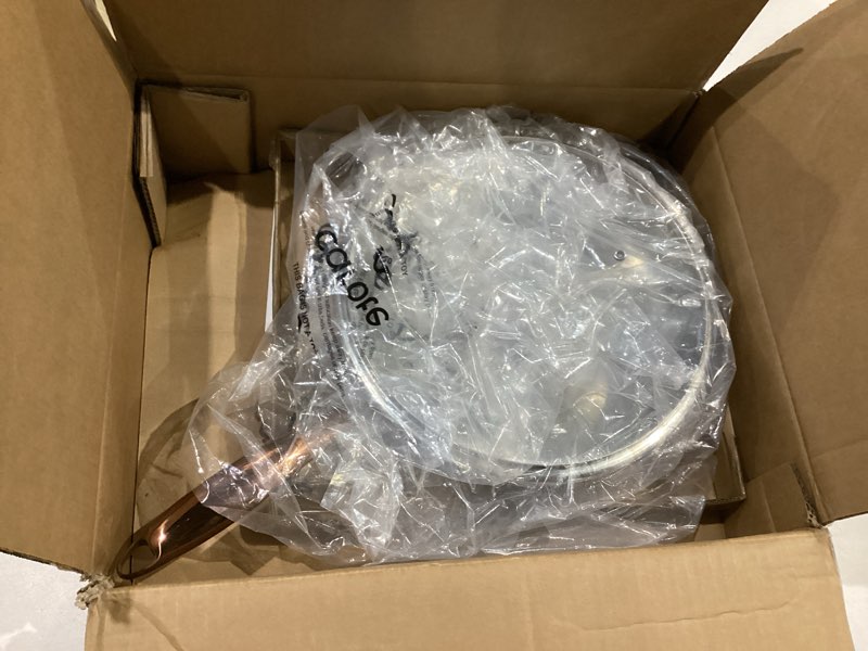 Condition photo showing Good Condition for CAROTE 10" Tri-Ply Stainless Steel Deep Frying Pan with Lid, Non-Toxic Saute Pan, Oven Safe, Induction, Ceramic and Gas Cooktops Compatible, Silver Silver 25.4CM