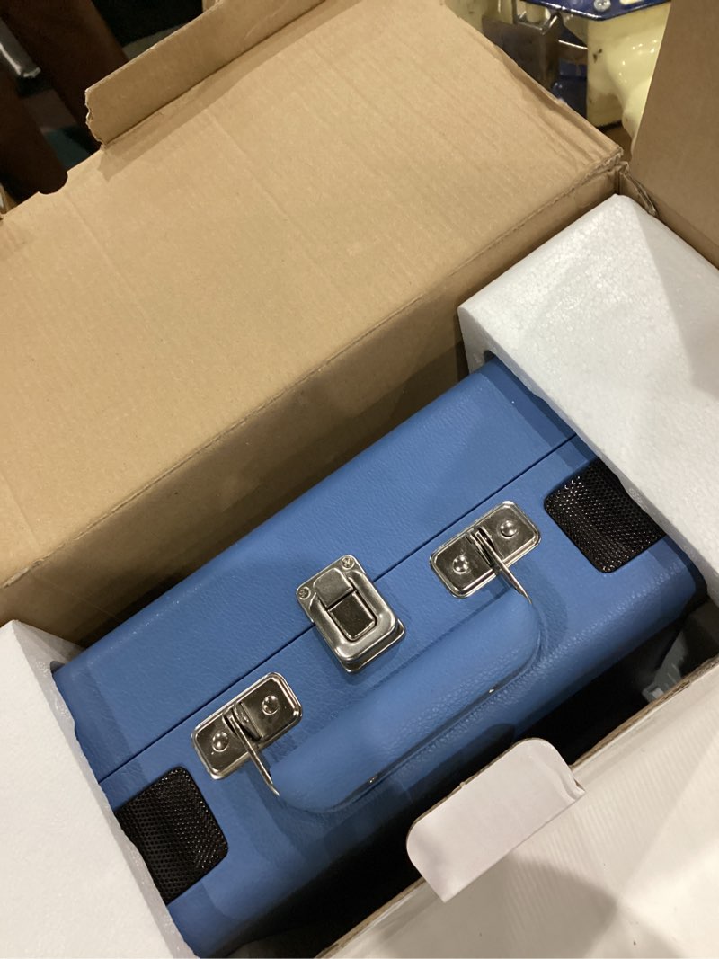 Condition photo showing Good Condition for Vinyl Record Player Bluetooth Vintage Portable Suitcase Turntable with Built-in Speakers 3-Speed Belt-Driven Record Player Support RCA Output and Headphone Output