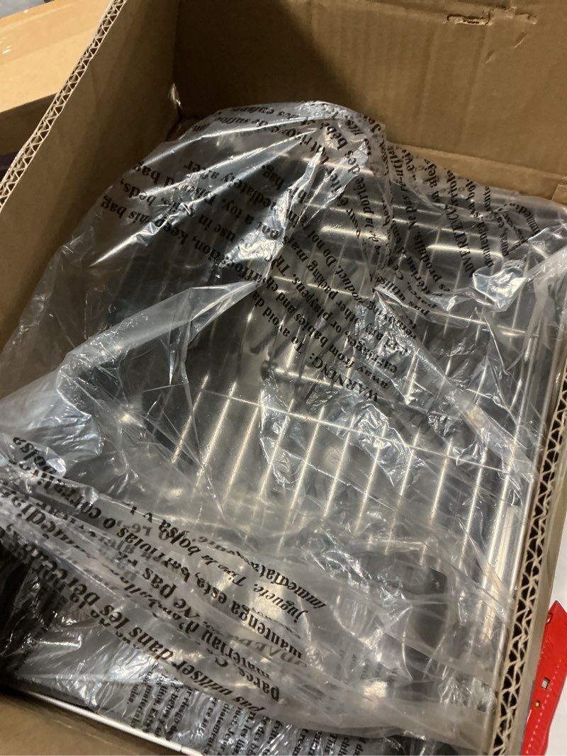 Condition photo showing New/Like New for Similar SUNLY Large Dish Drying Rack, Expandable Dish Racks for Kitchen Counter, Space Saving 304 Stainless Steel Drying Rack Kitchen, Extra Large Drainer with Multifunctional Flip Up Pegs, Black Black + Silver