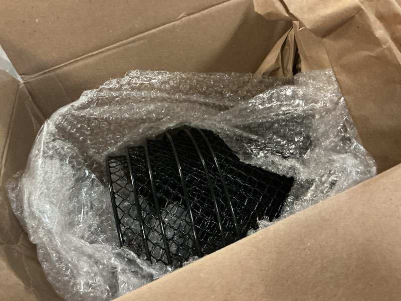 Condition photo showing Good Condition for therwen 6 pcs large plant wire cloche 11 x 12 inch metal garden cloche with garden stakes plant protector from animals for keeping bunnies chicken squirrels birds (black) black 6