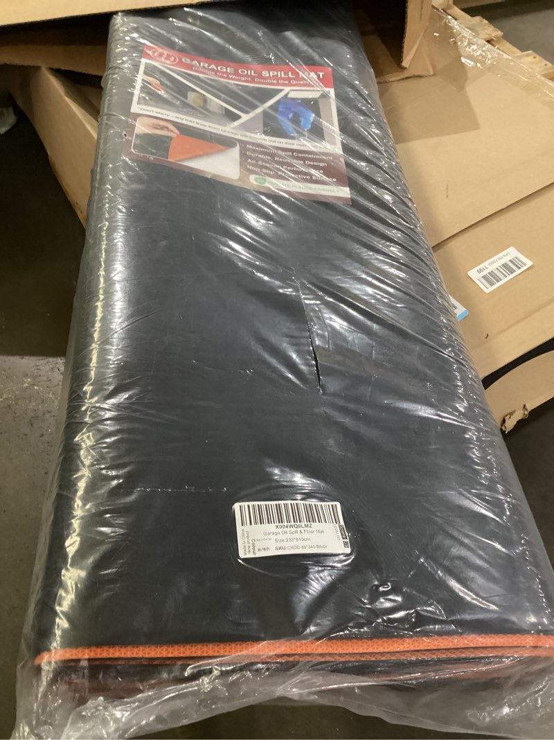 Condition photo showing New/Like New for 20' x 7'4" garage floor mats - all-weather garage floor mats for under car, absorbent oil spill mat, anti-slip garage carpet, reusable garage mats with waterproof backing, garage car mat & floor rug 7'4" x 20' (rectangular)