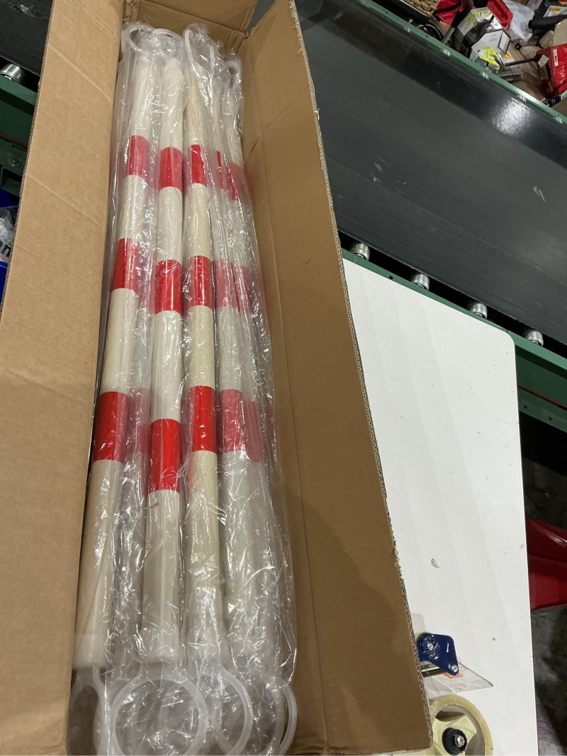 Condition photo showing Good Condition for 6 pack retractable traffic cone bar from 4ft to 7.2ft, expandable safety cone bars for parking lots?barricade for road construction 6 pcs