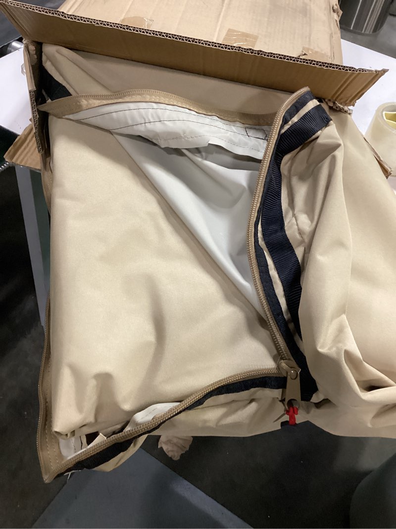 Condition photo showing New/Like New for golf cart cover by greenline eevelle | durable 4 passenger golf cart covers and 2 passenger golf cart enclosure | comes with hinged door, perfect fit for club car, yamaha, ezgo, and all models bunker sand 2 2 passenger