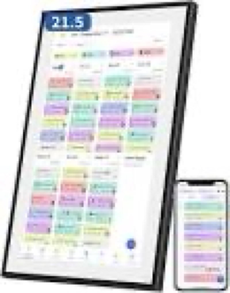 21.5 inch digital calendar, electronic chore chart, smart weekly and monthly planner 1920 * 1080p ip